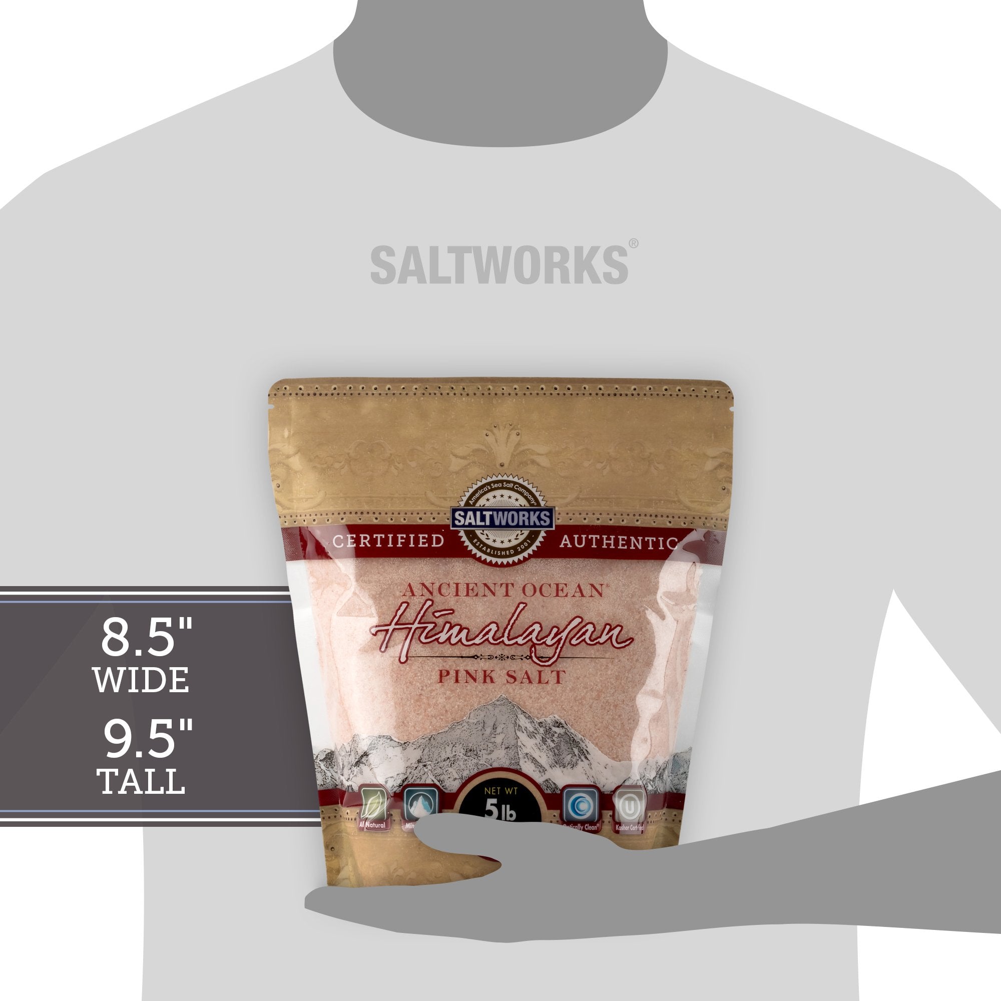 SaltWorks face exfoliation salt crystal close-up demonstrates gentle scrubbing potential.