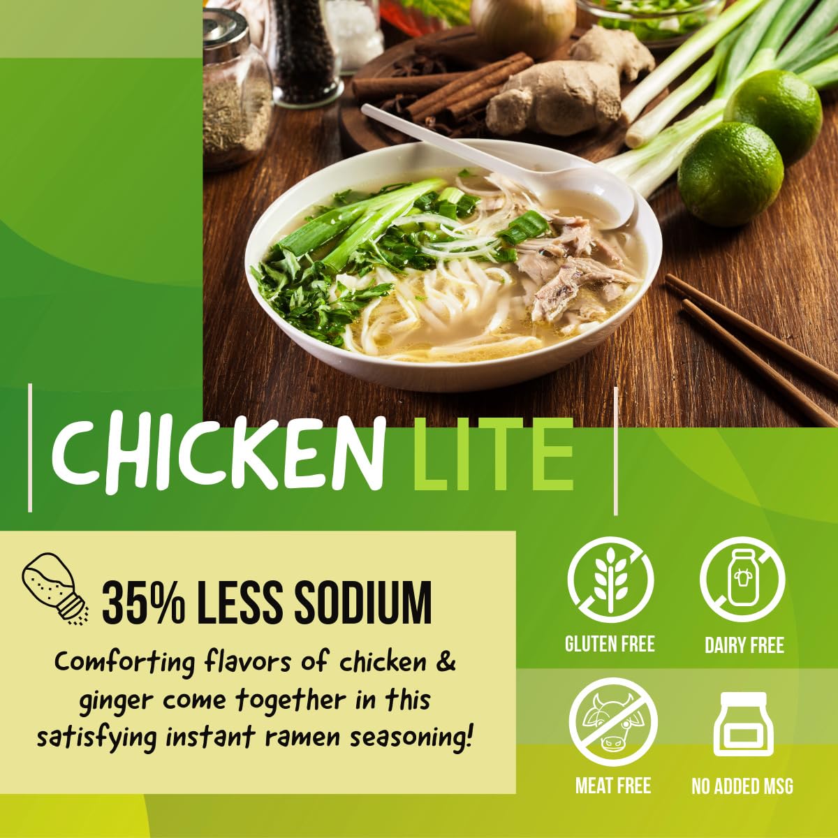SAMABILA Chicken Lite with cooked noodles in a comforting, savory bowl.