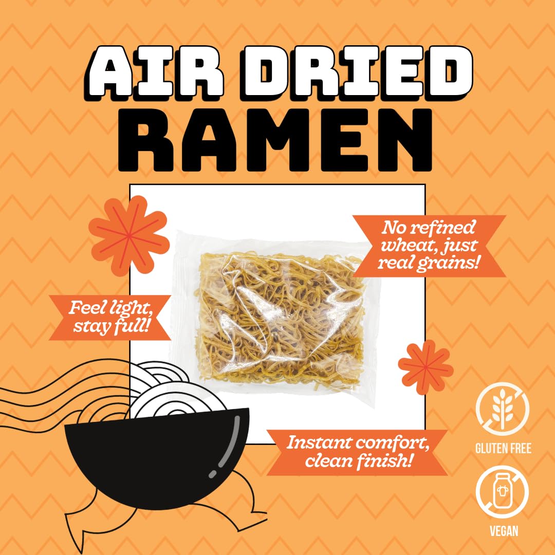 SAMABILA Multigrain Ramen cooking scene showing 6–8 minute prep.