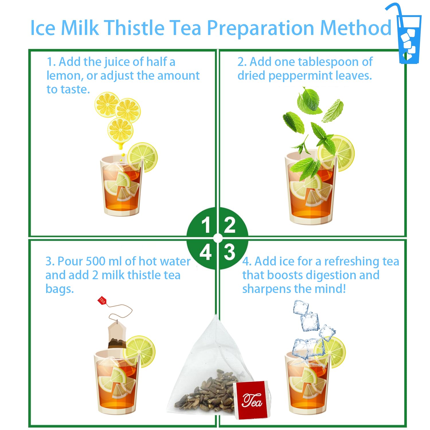 Cup ready with SAMCCI Milk Thistle Tea Bags invites a calming moment