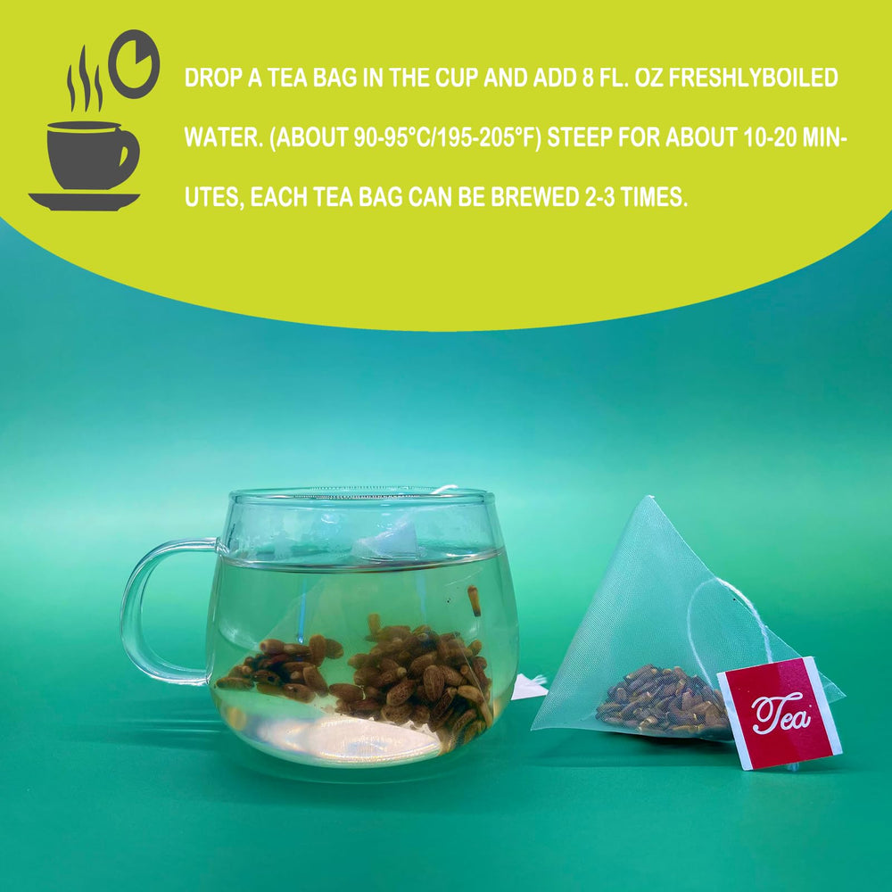 Glass teapot with SAMCCI Milk Thistle Tea Bags releasing aromatic steam