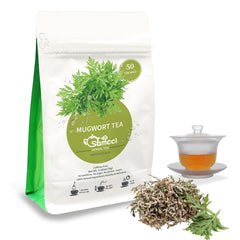 Samcci Mugwort Tea Bag package showing premium natural leaves for a calming ritual