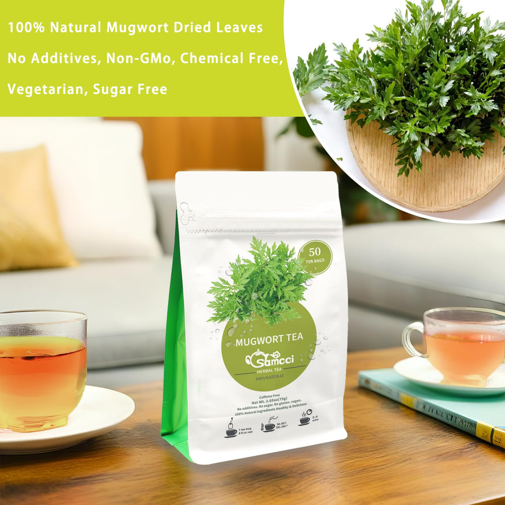 Samcci Mugwort Tea Cup steaming invites unwinding with a soothing scent