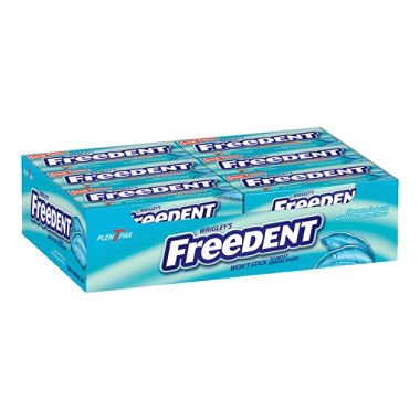 Sameriver Freedent spearmint gum pack for breath refreshing that will not stick to dental work