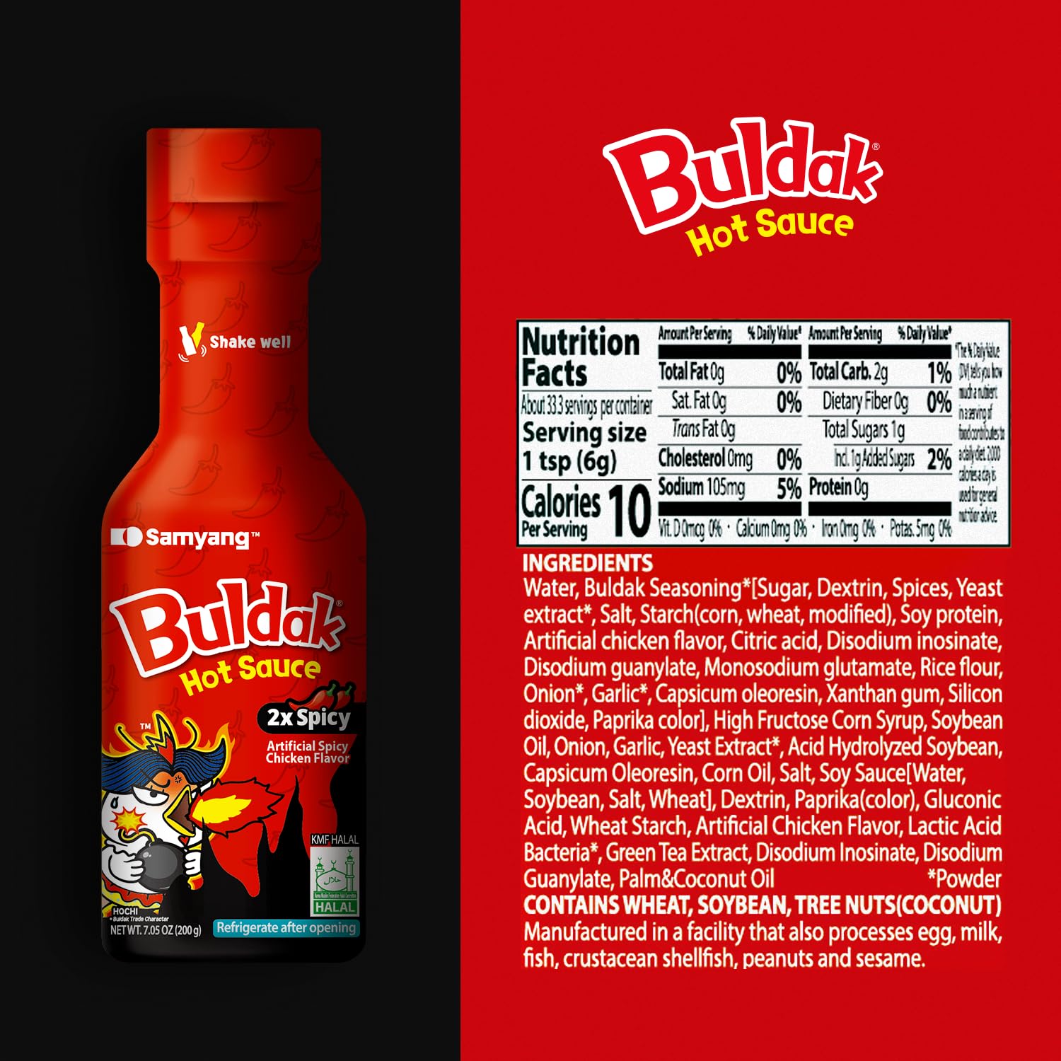 Pouring Samyang 2X Buldak sauce to spice a dish.