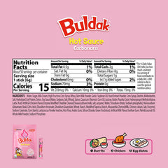 Samyang Buldak Carbonara sachet close-up on a travel-ready package for on-the-go meals.