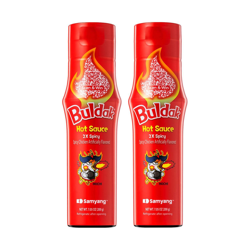 SAMYANG Buldak Hot Sauce 2x spicy bottle for bold dips and marinades.