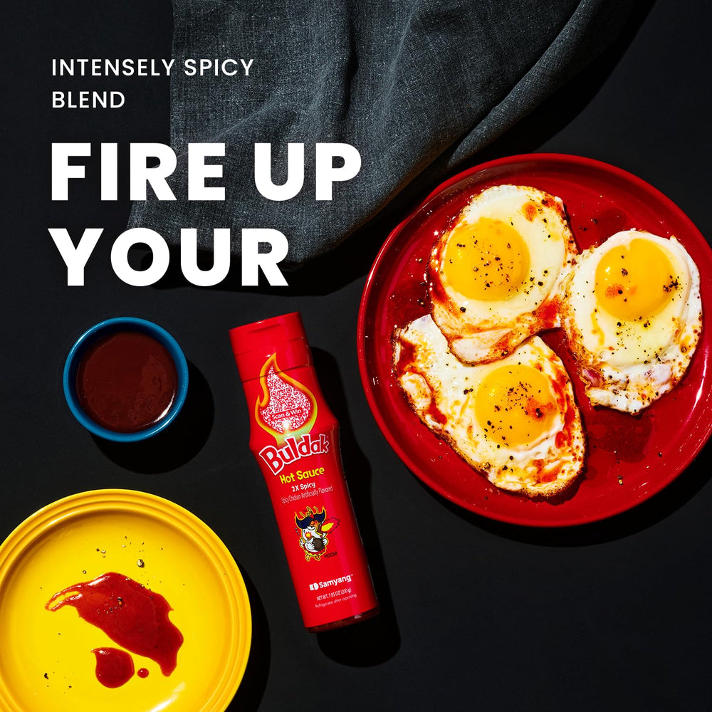 SAMYANG Buldak Hot Sauce marination bowl boosts flavor during prep.