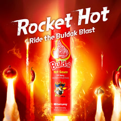 SAMYANG Buldak Hot Sauce pour bottle for fast, even drizzling.