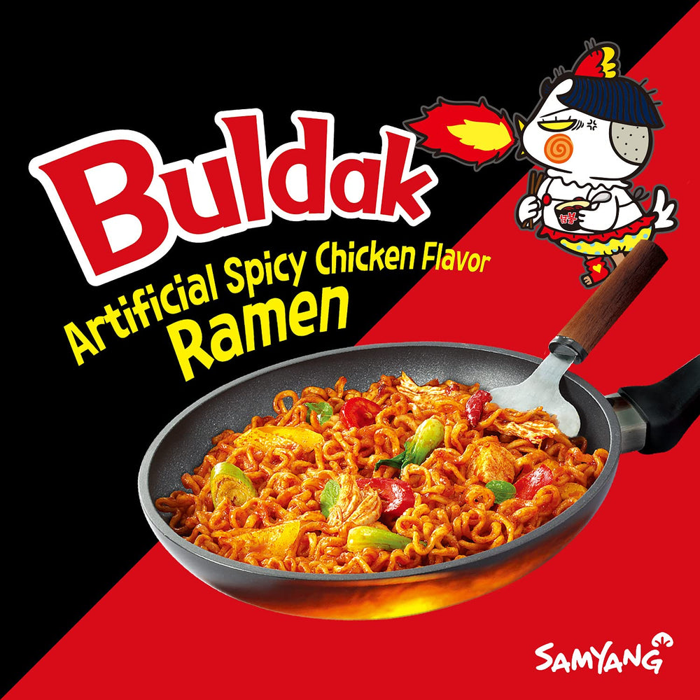 SAMYANG flakes close-up with seaweed and sesame for flavor boost.