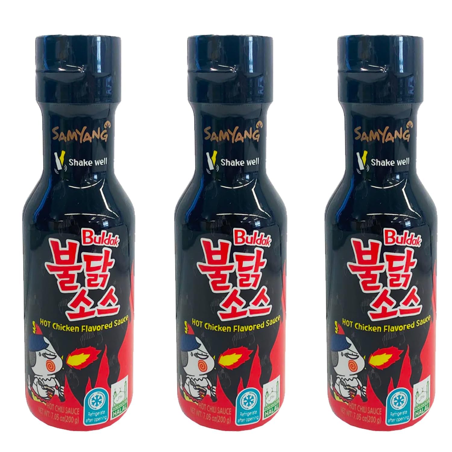 Samyang Buldak spicy chicken sauce bottle pour for bold noodles and fried chicken