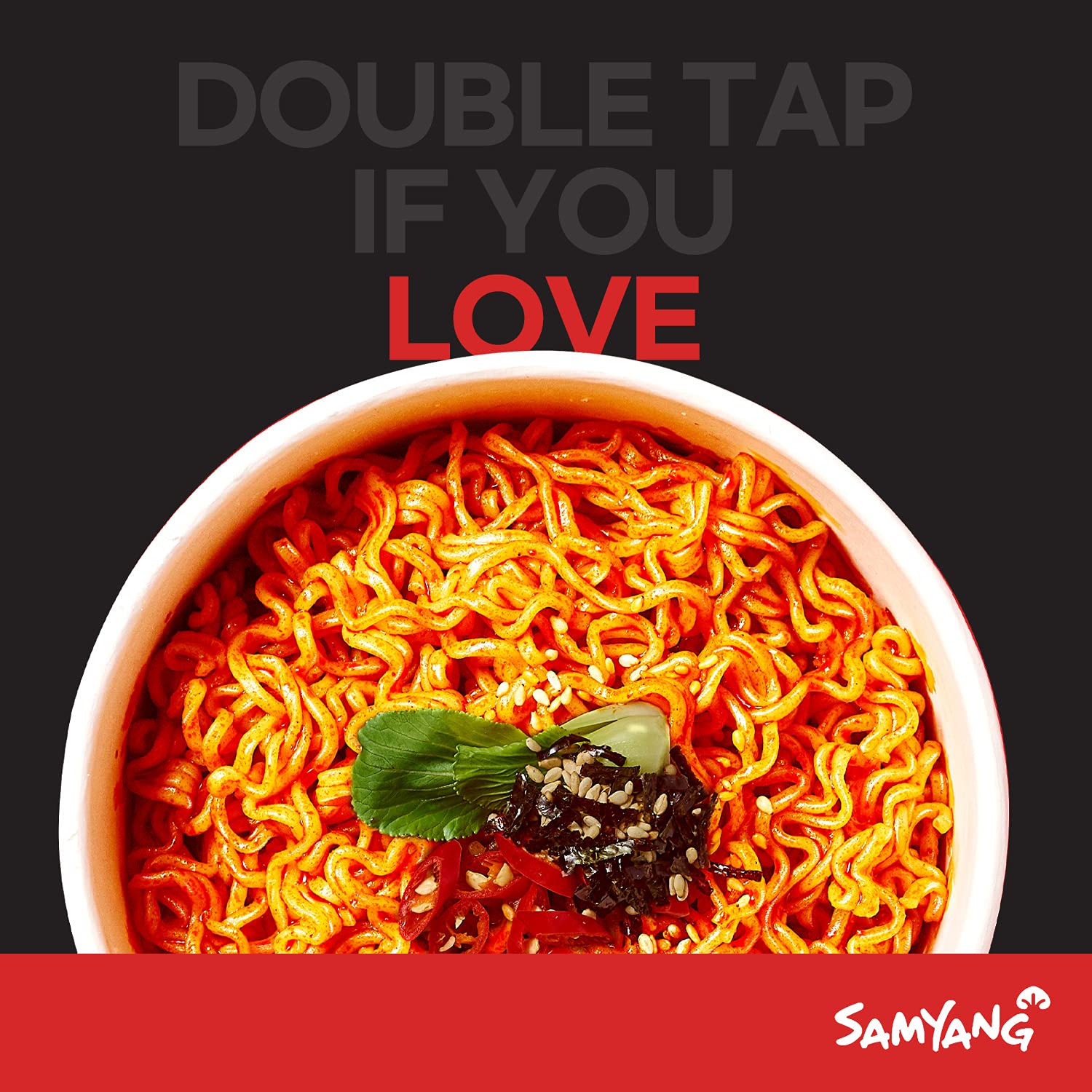 SAMYANG Buldak noodles steam up, delivering a spicy, satisfying aroma.