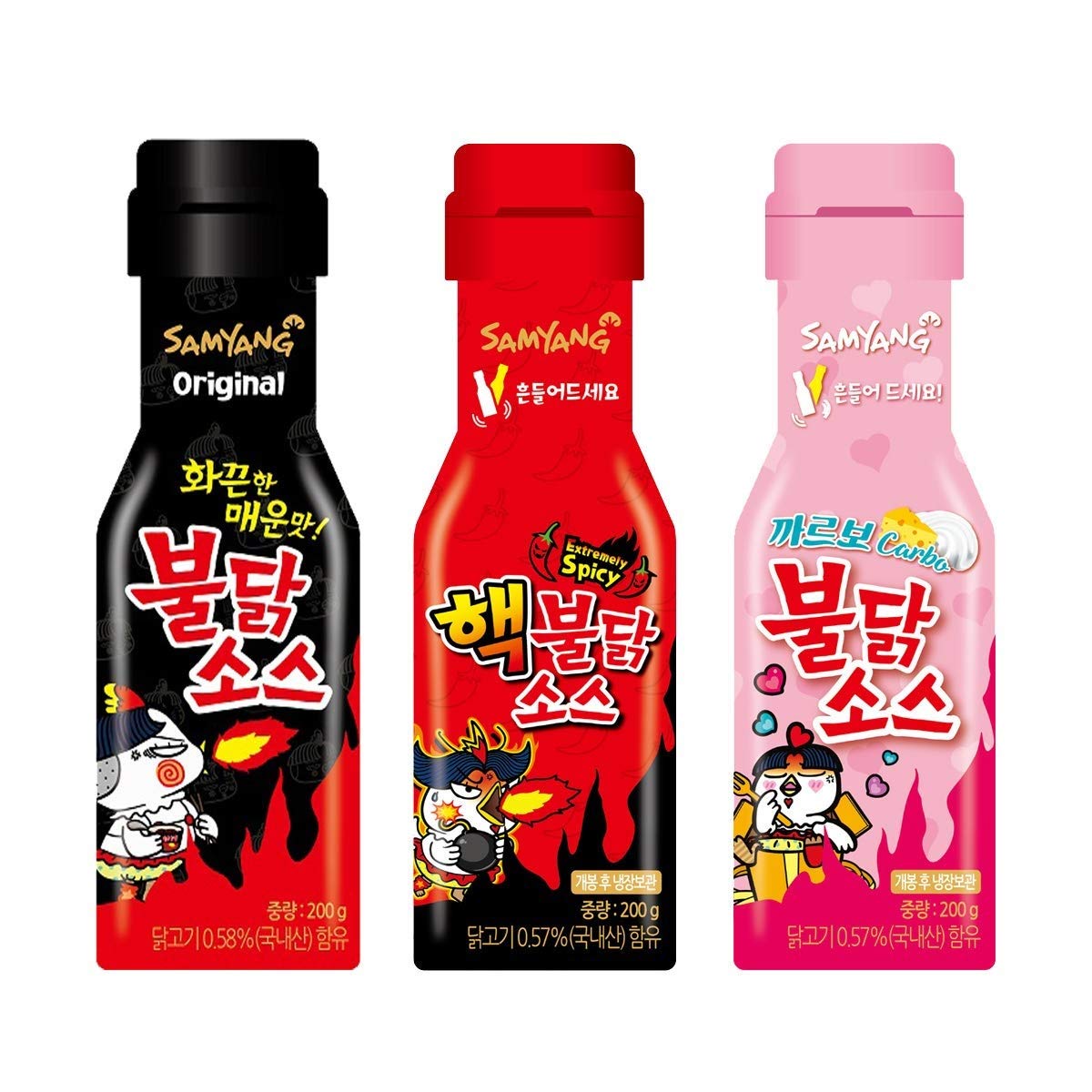 Samyang Carbo Bulldark spicy chicken roasted sauce bottle ready for bold quick meals