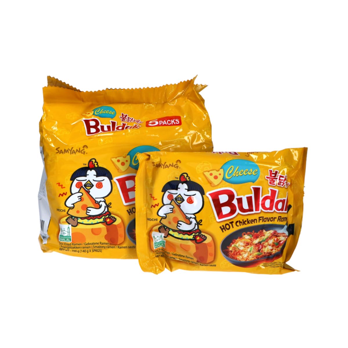 Samyang Cheese Buldak ramen hero image showing bold spice and chewy texture