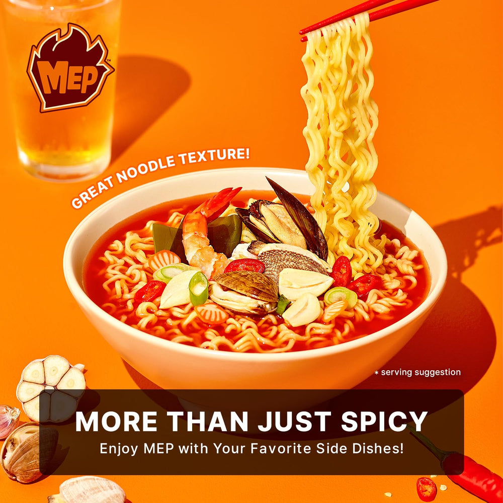 Samyang pack-four-ramen-bowls stacked for quick meals