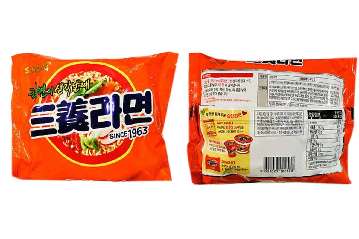 Close-up of Samyang Ramen Original noodles showing texture for fast meals