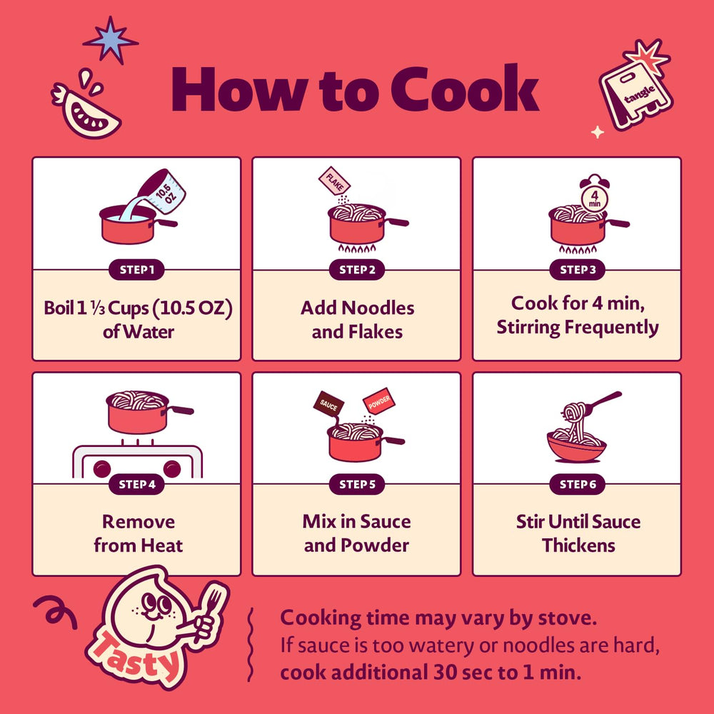 One-pot boil method for SAMYANG linguine yields quick weeknight meal.