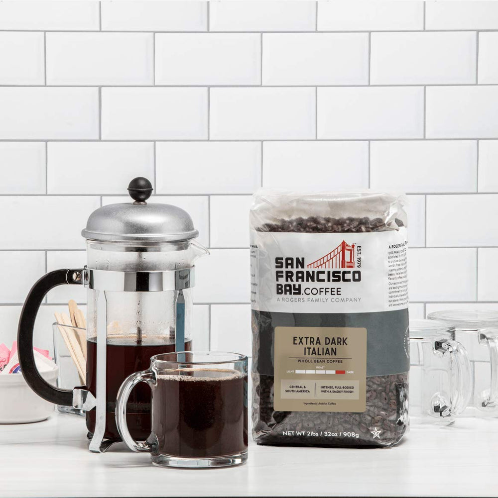 San Francisco Bay aroma cup suggests a bold scent and smooth finish.