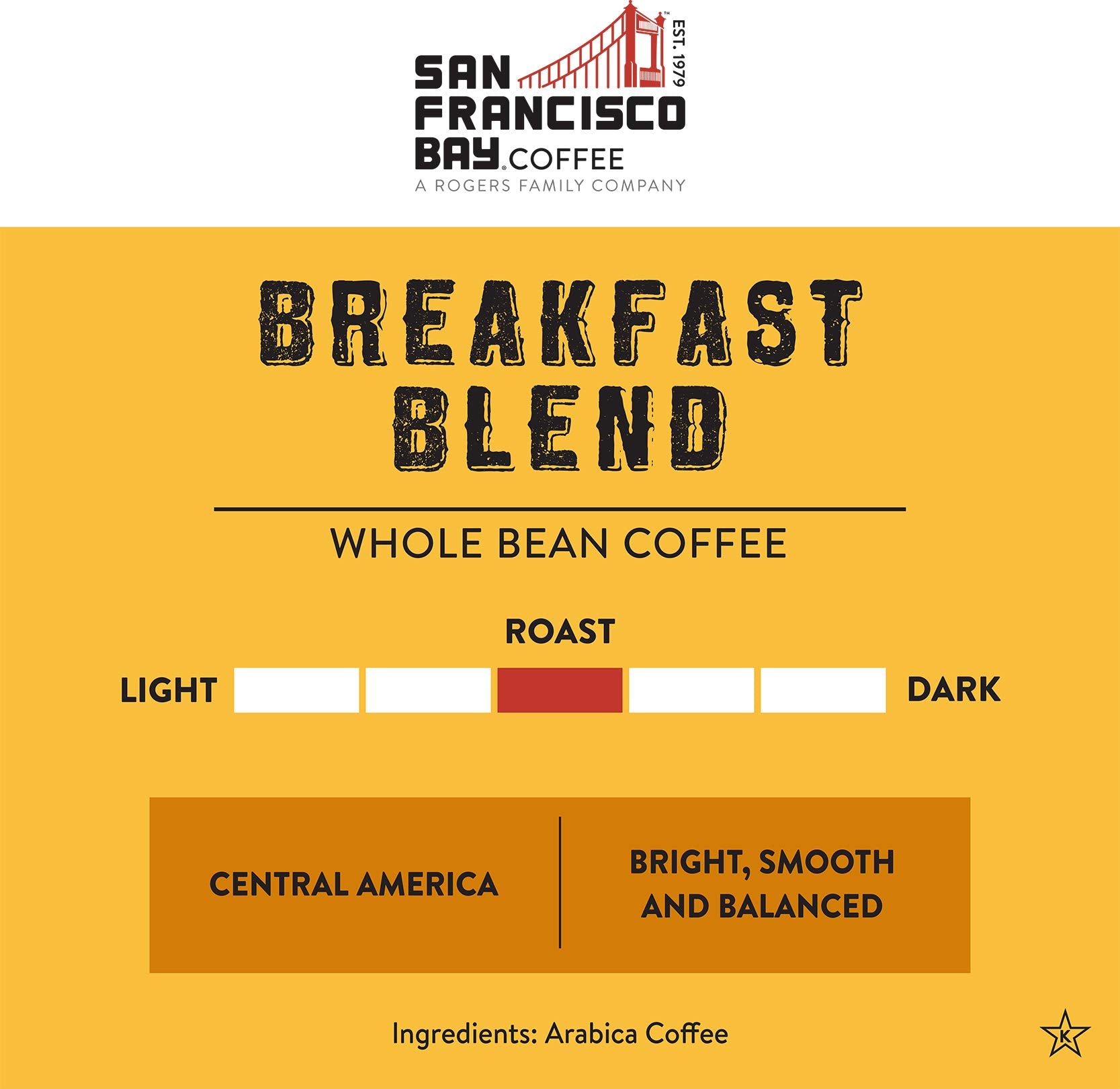 San Francisco Bay Breakfast Blend brew shows smooth, bright flavor.