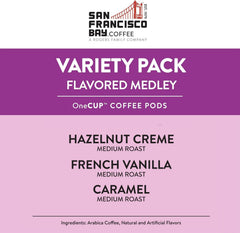 Aromatic steam rises from a cup of San Francisco Bay Coffee.