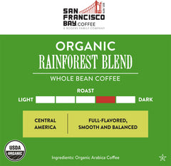San Francisco Bay Rainforest Blend ground for brewing, ensuring consistent aroma.