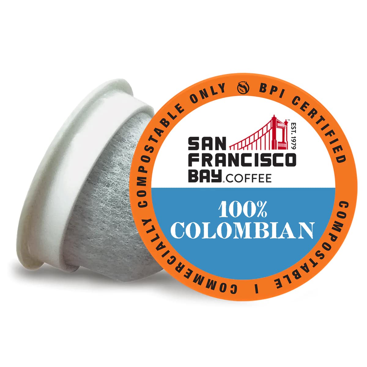 SAN FRANCISCO BAY compostable coffee pods in an 80-count pack for Keurig machines, eco-friendly.