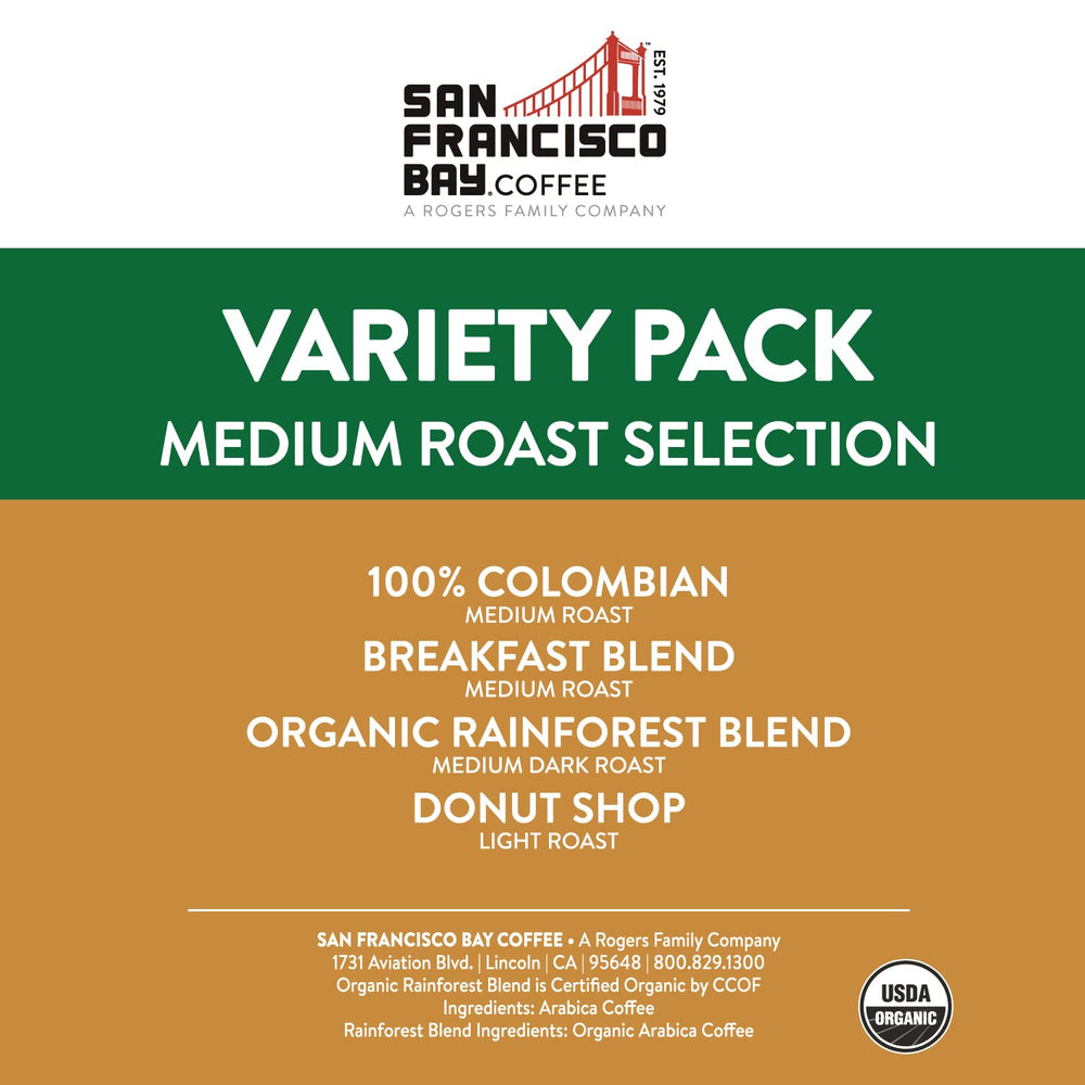 SAN FRANCISCO BAY 100% Colombian pod for a rich, balanced cup.