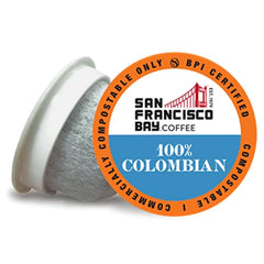 San Francisco Bay compostable pods in a 36-count pack for eco-friendly brewing.