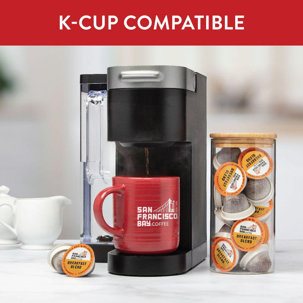 San Francisco Bay K-Cup compatible pod designed for Keurig and similar machines.