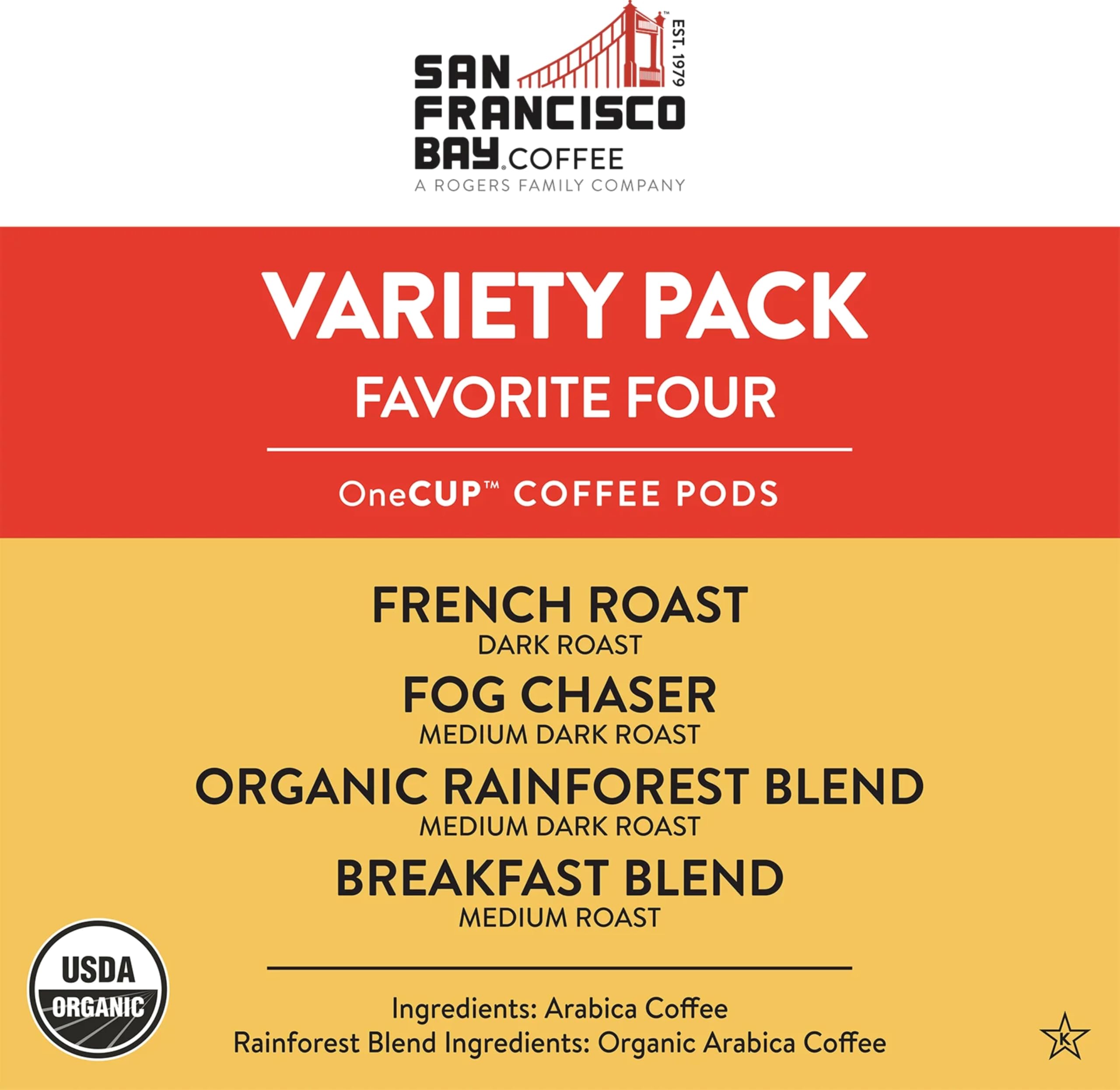 San Francisco Bay OneCup pod in cup showing easy single-serve brewing