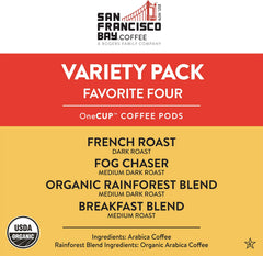 San Francisco Bay Organic Rainforest pod delivering sustainable arabica notes.