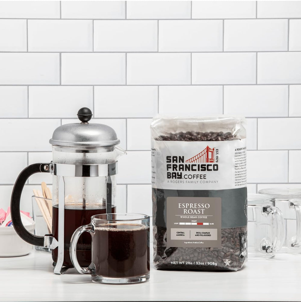 San Francisco Bay Espresso Roast; store in a cool, dark place to preserve freshness.