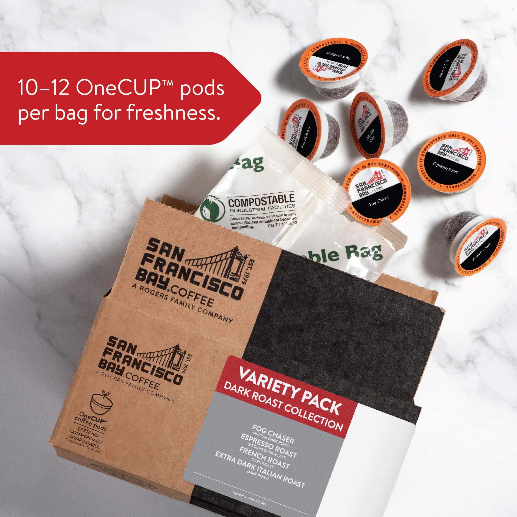 San Francisco Bay 40-count pack highlights convenience and variety for offices.