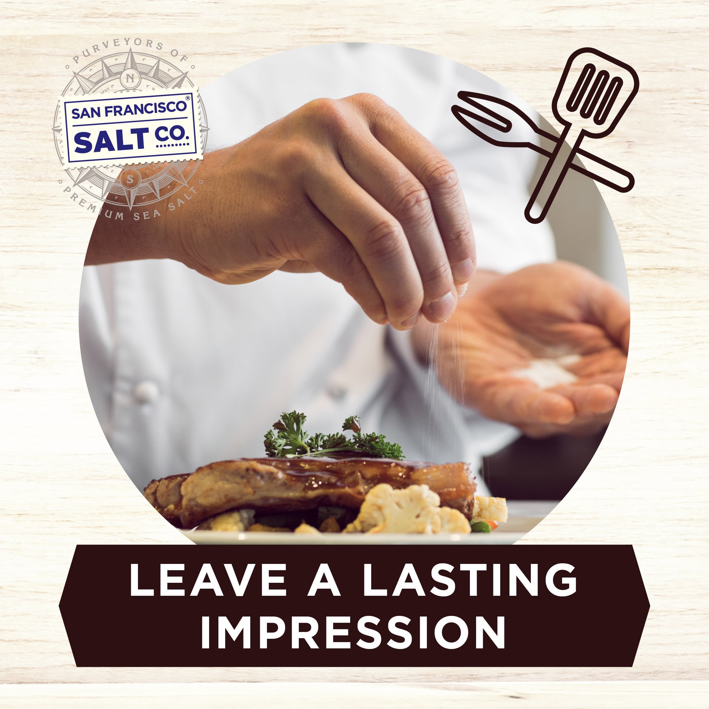 San Francisco Salt Company finishing salt on dish elevates aroma.