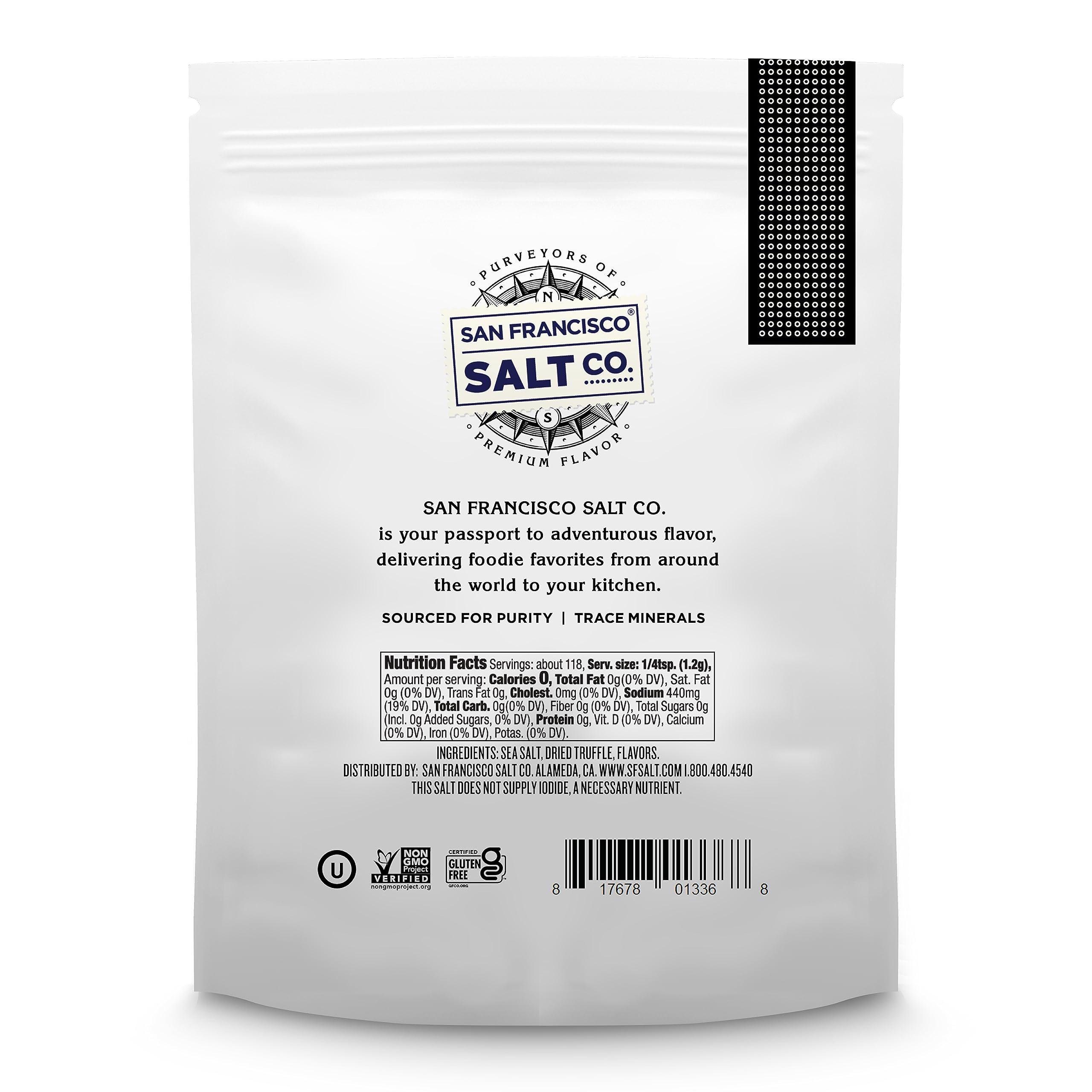 San Francisco Salt Company handcraft label signals USA-made quality.