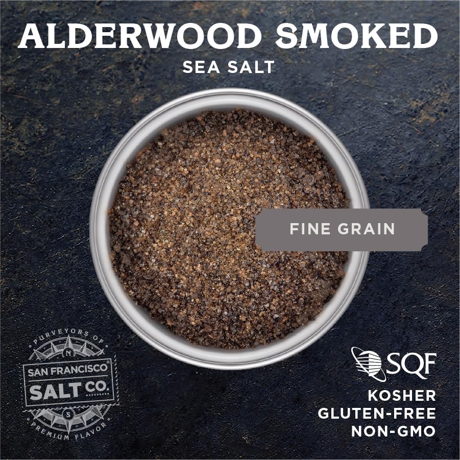 San Francisco Salt Company Alderwood crystals glisten, signaling premium flavor and texture.