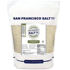San Francisco Salt Company French Grey Salt 2lb bag ideal for versatile cooking.