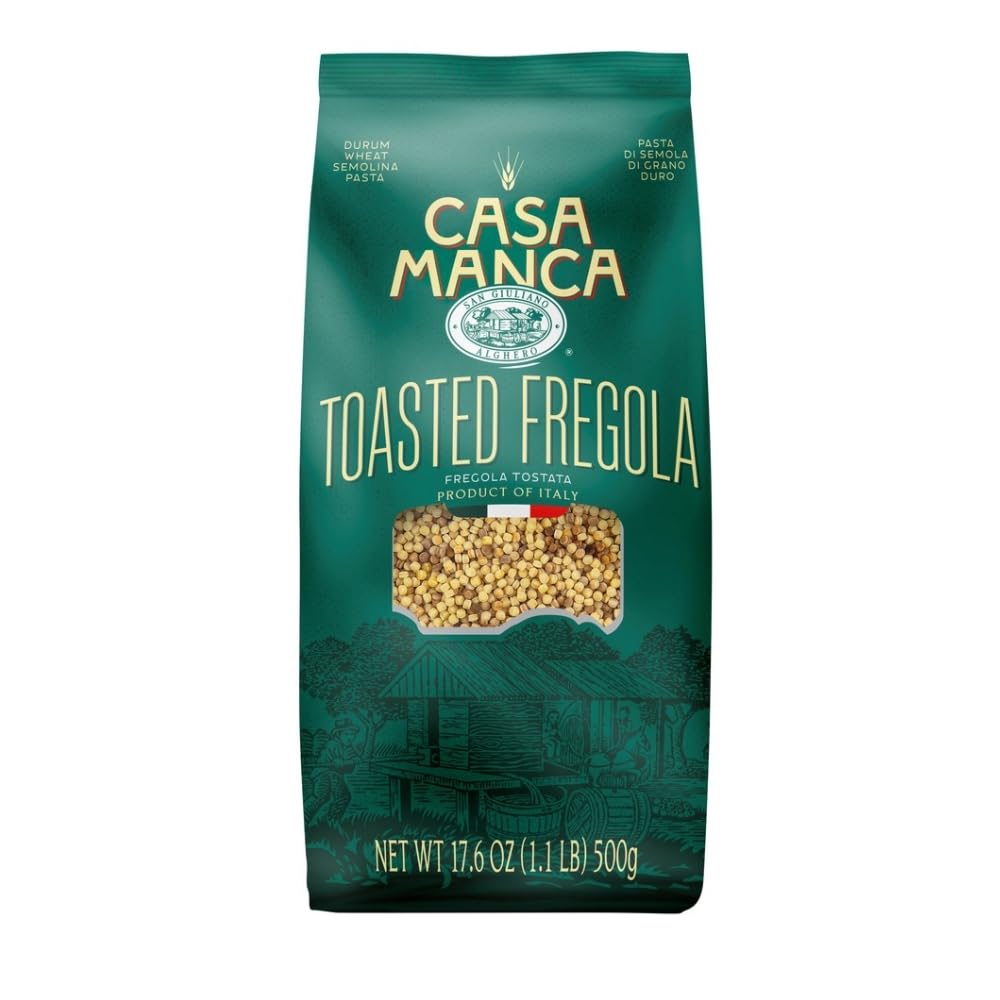San Giuliano Casa Manca toasted fregola pasta pack ideal for hearty rustic meals.