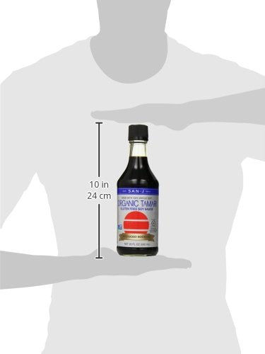 San-J Organic Tamari ingredients bottle highlights whole soy and traditional brewing