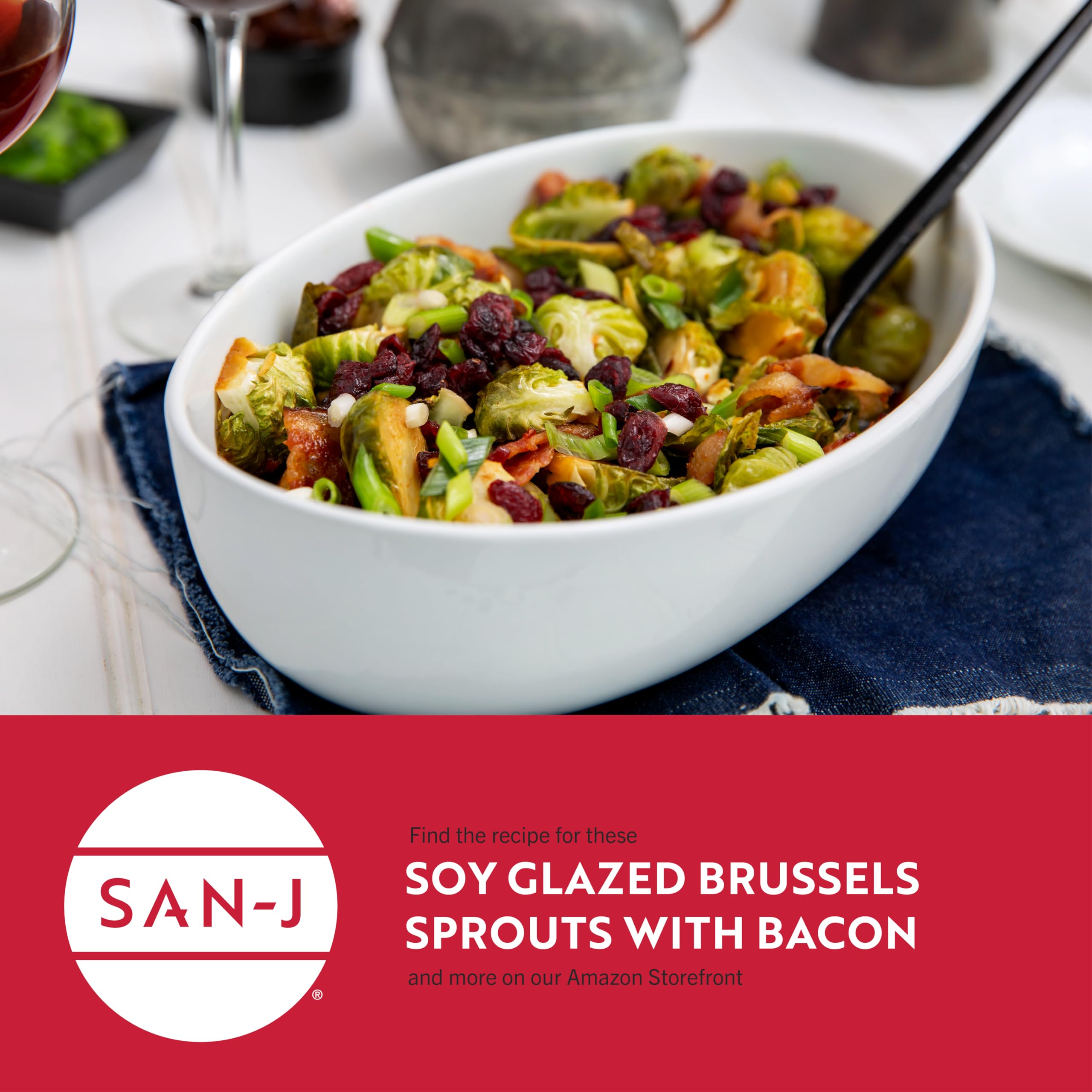 San-J Tamari low-sodium bottle emphasizes a gluten-free option without sacrificing depth