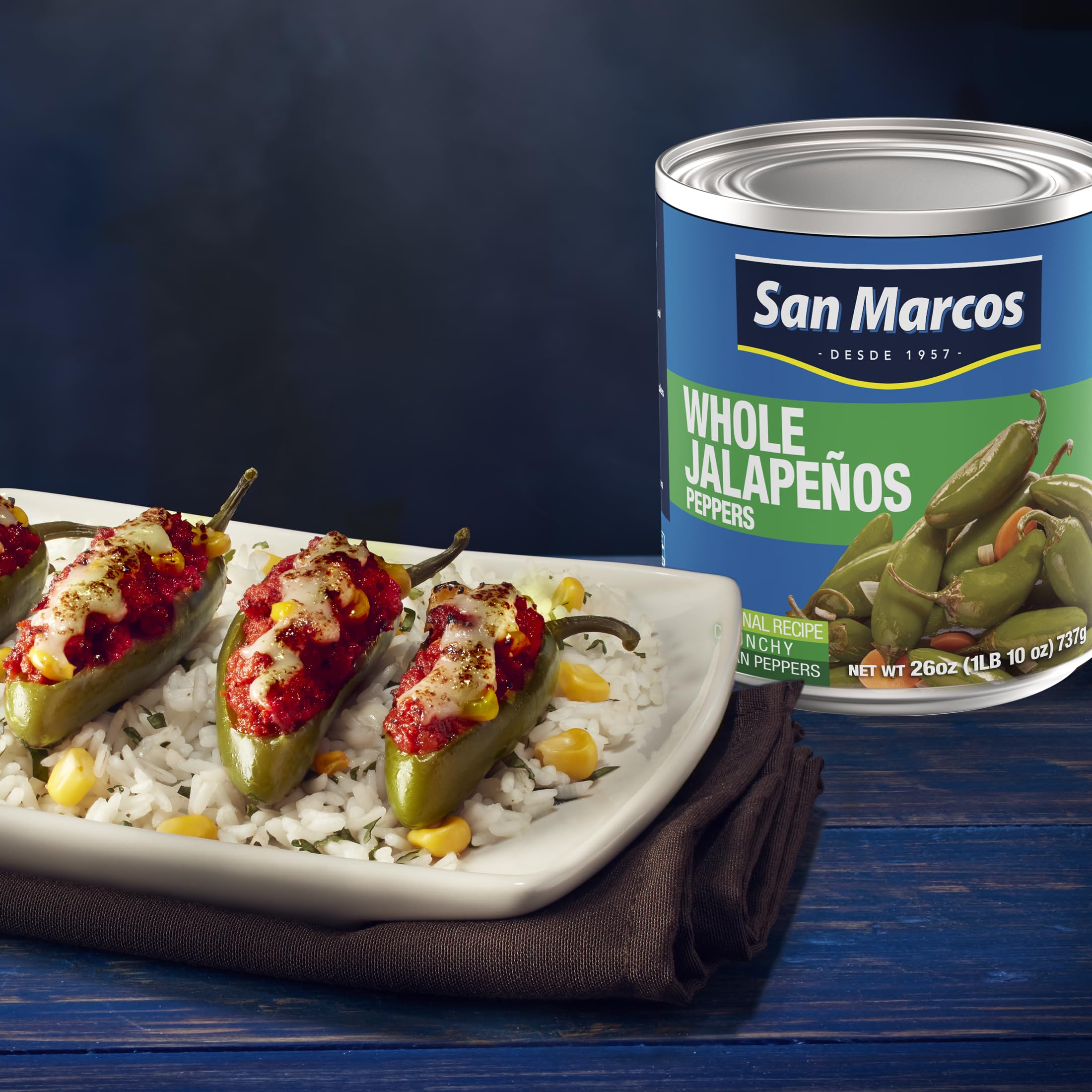 San Marcos jarred peppers provide quick flavor boosts.