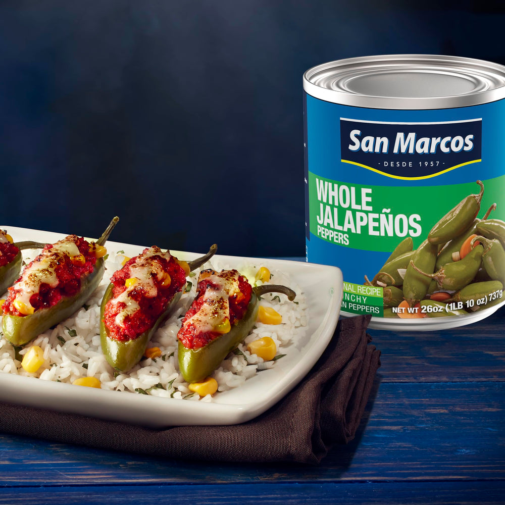 San Marcos jarred peppers provide quick flavor boosts.