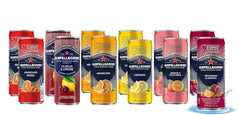 San Pellegrino Aranciata bottle with lively bubbles for a refreshing citrus treat.