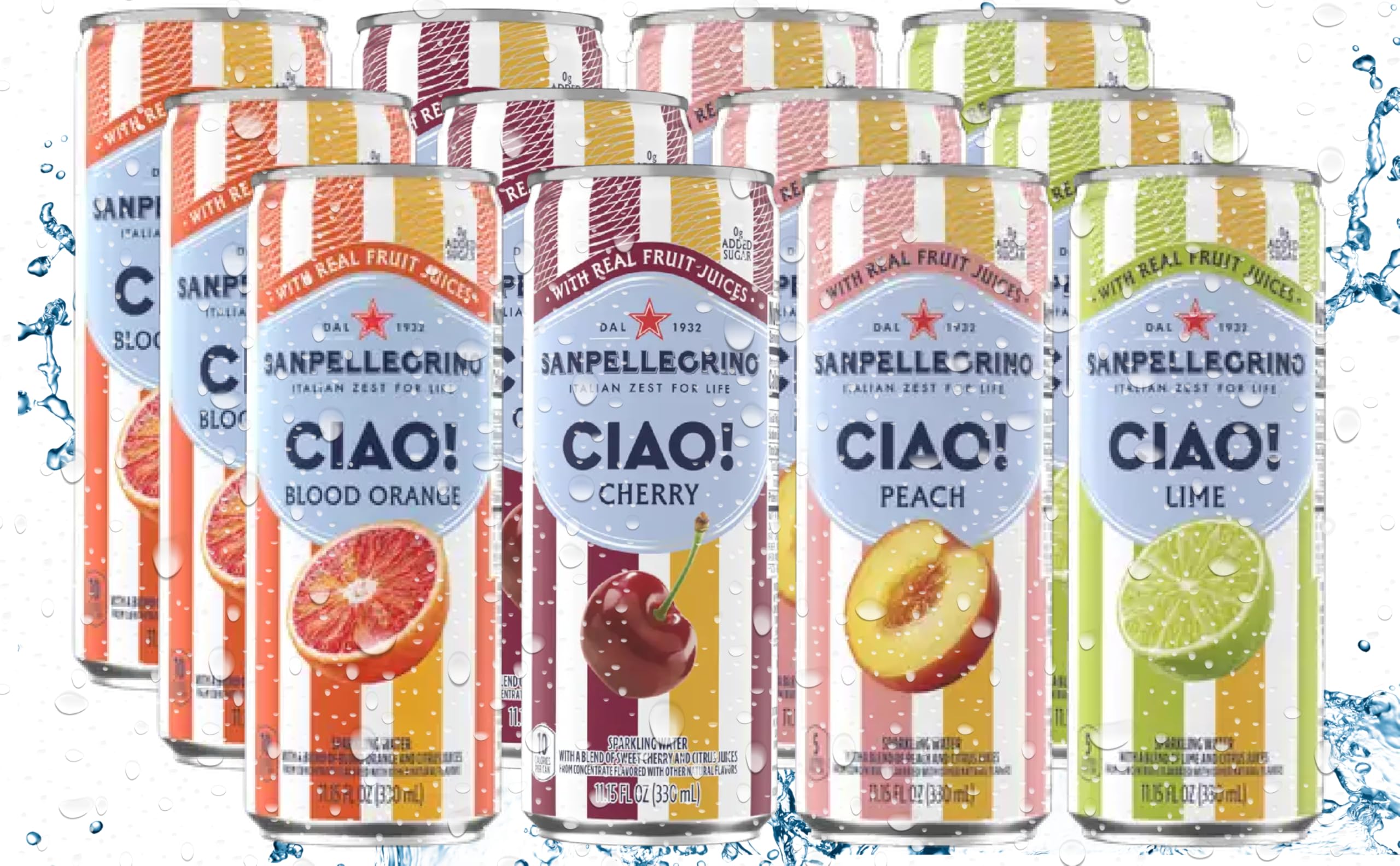 San Pellegrino Ciao blood orange can with bold citrus twist for lively meals