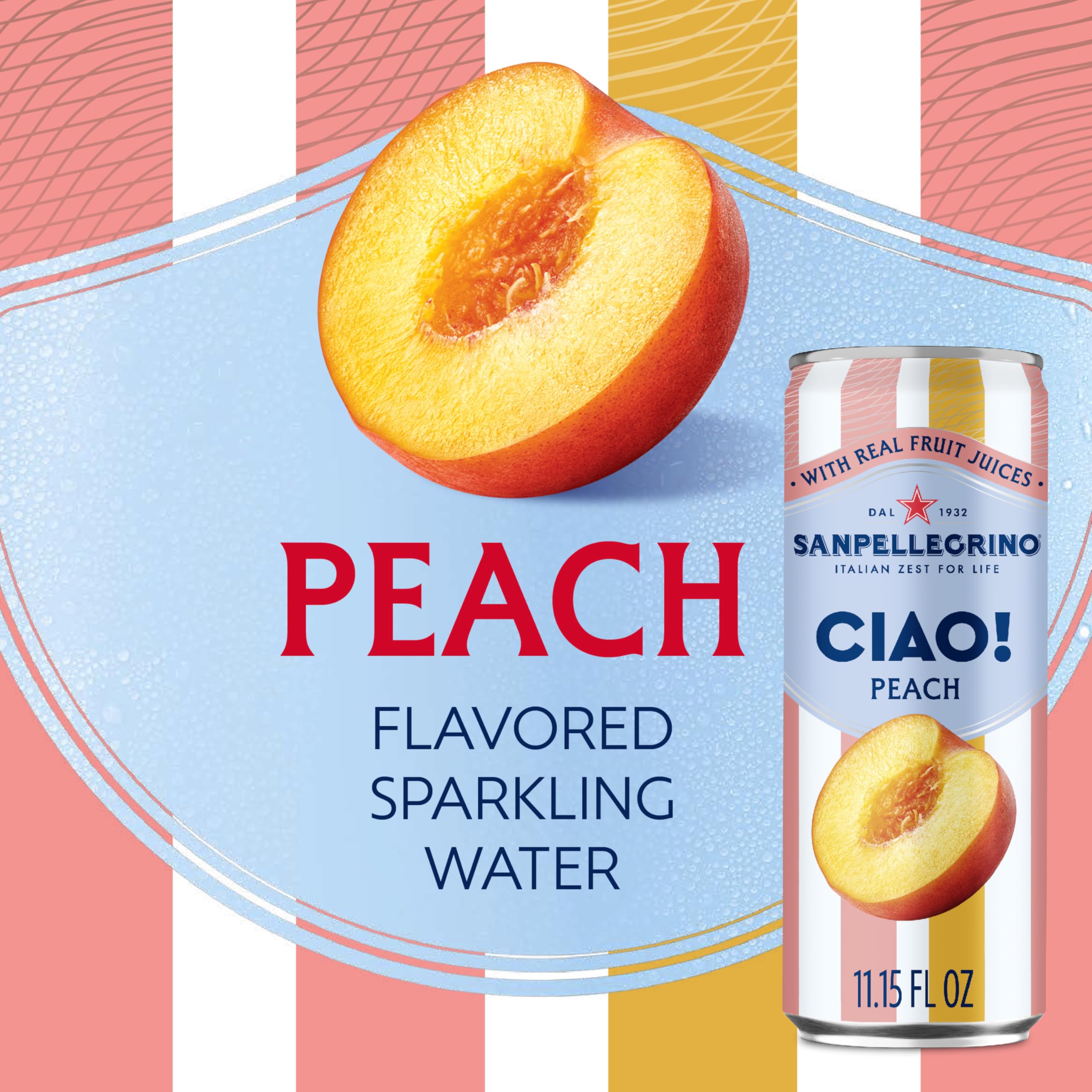 San Pellegrino CIAO Peach serving setup, perfect for gatherings and casual sipping.