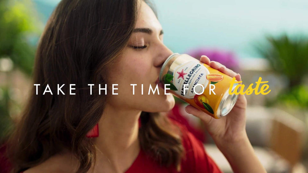 San Pellegrino Clementina can displaying a fragrant clementine bouquet and refreshing finish