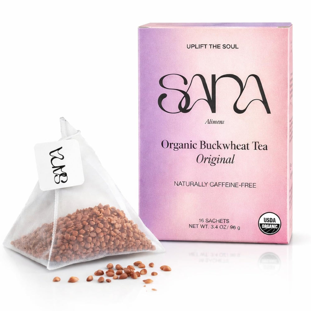 Sana Himalayan Tartary Buckwheat Tea box packaging for a sustainable choice.