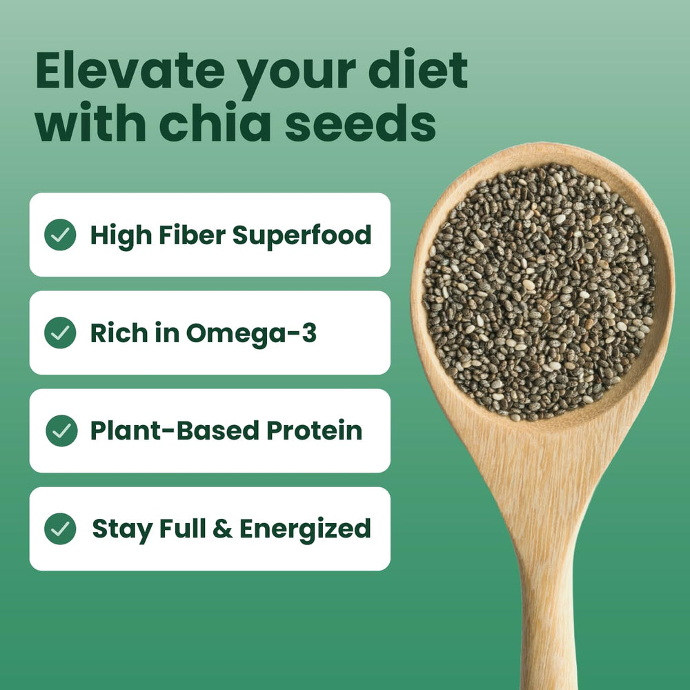 Sanar Naturals chia seeds in bowl ready to thicken smoothies and oats