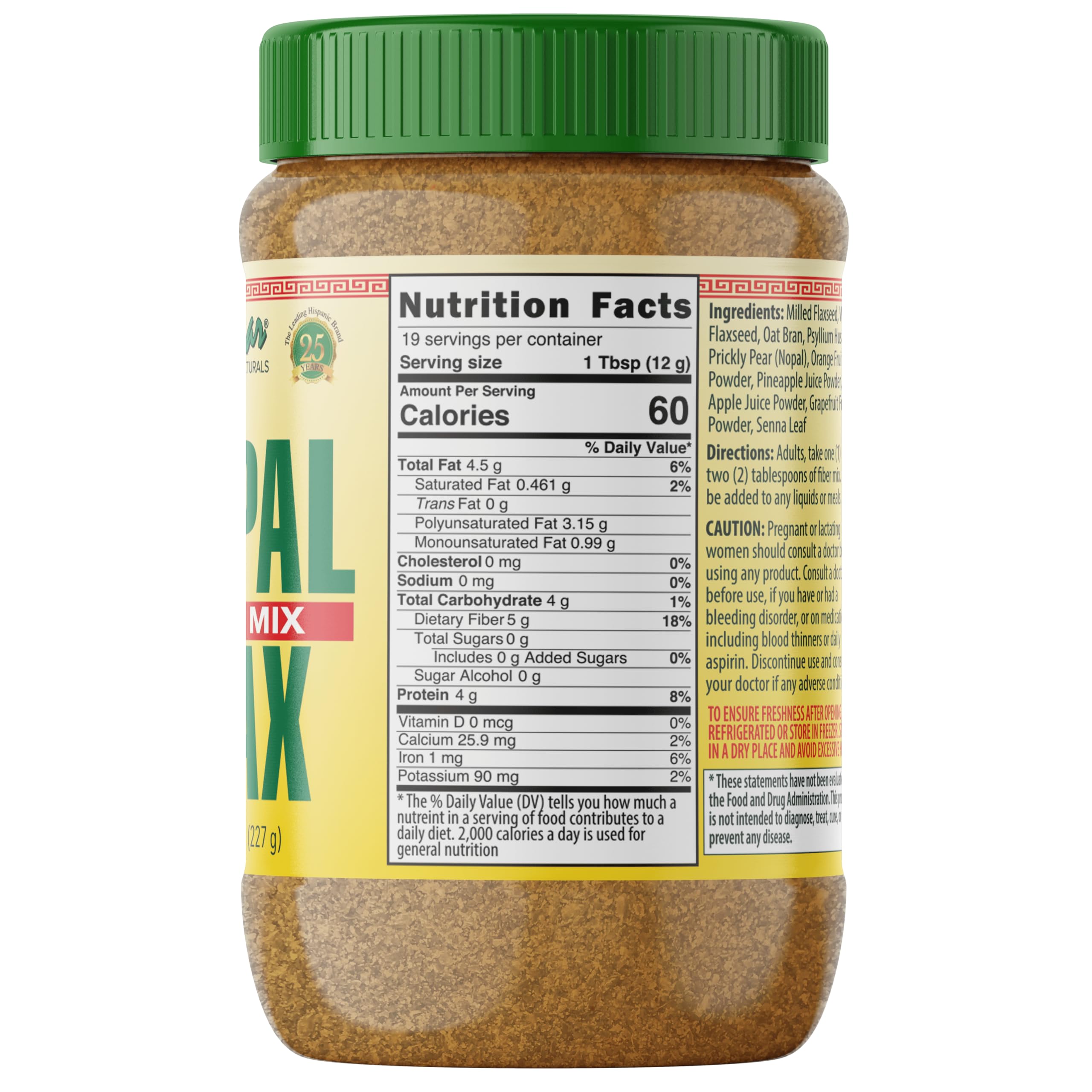 Sanar Naturals Nopal Flax Seed ground fiber ideal for easy mixing.