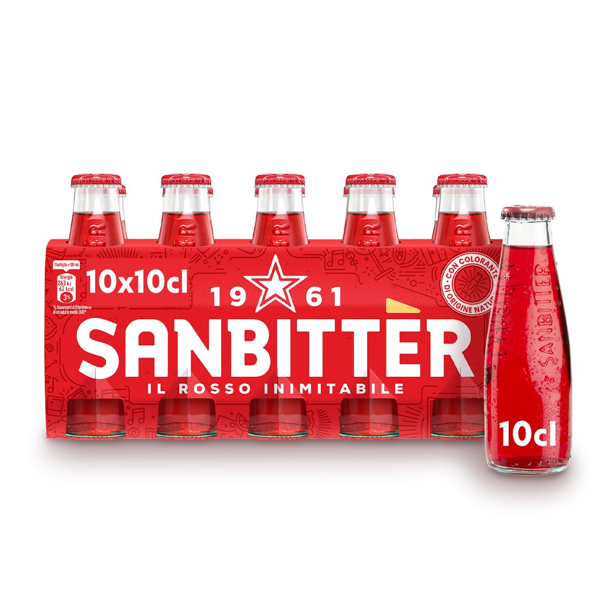 Sanbittèr bottle reveals red bitter notes, ideal for signature cocktails.